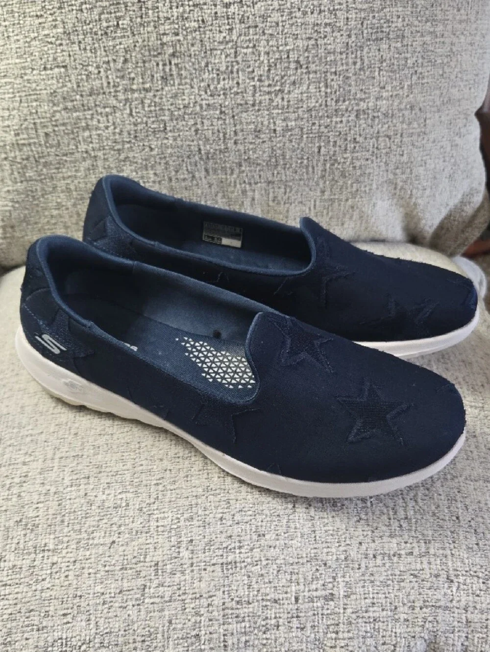 Skechers Navy Slip-On Sneakers with Star Accents